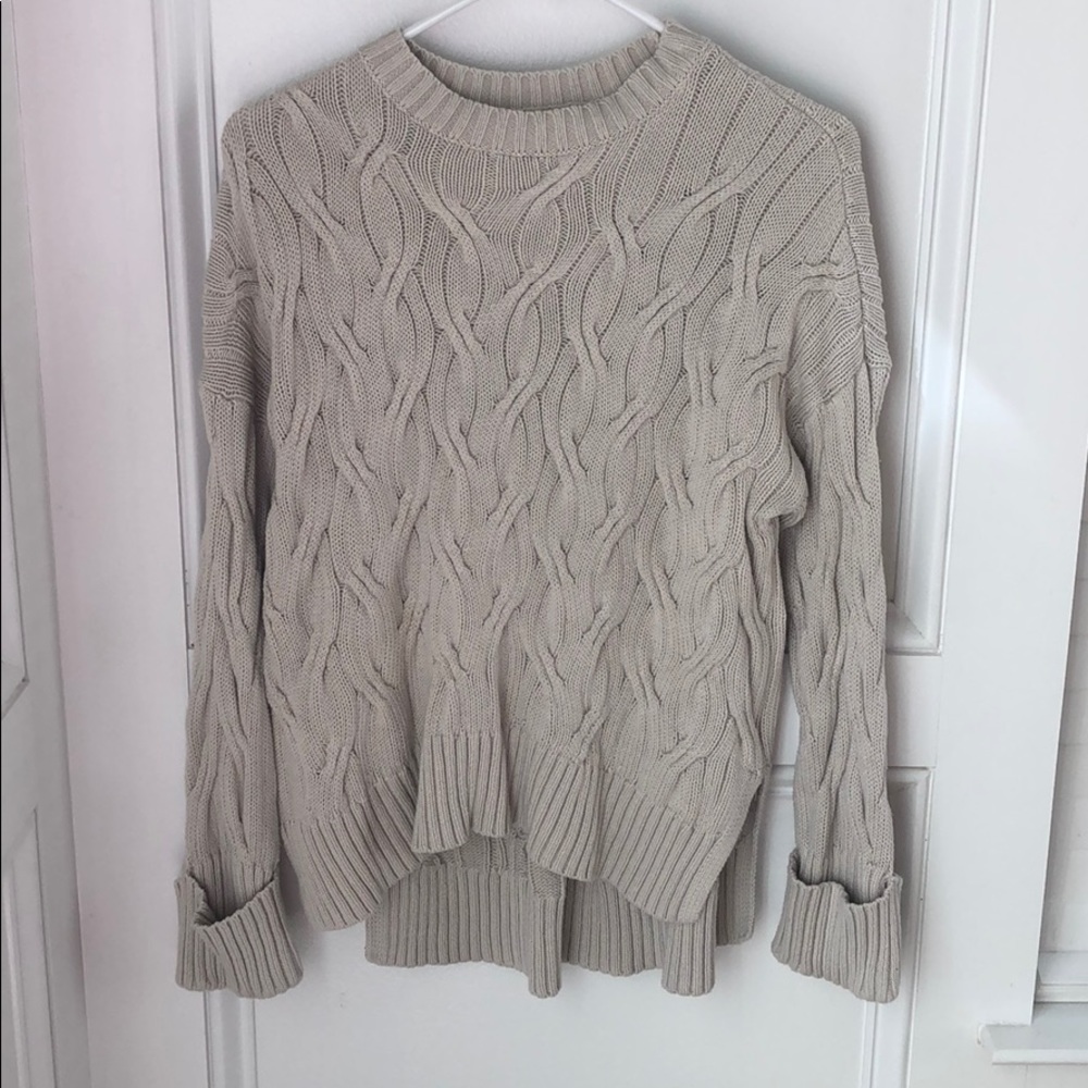 Cable knit cream sweater